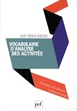 Vocabulaire d'analyse des activit�s