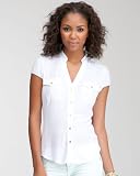 Contrast Knit Silk Shirt