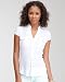 Contrast Knit Silk Shirt
