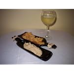 Upcycled, Melted, Slumped, Bordeax Wine Bottle Double Appetizer Bowl
