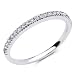 14K White Gold Round-cut Diamond Ladies Women Cut Wedding Anniversary Ring Band (0.24 CTW., G-H Color, SI1-2 Clarity)