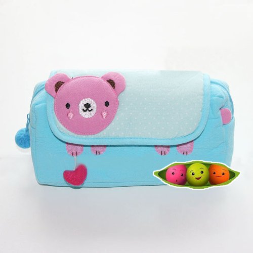 ｢全2種類｣PSPケースやNDSLケース、小物入れにしてもGOOD！　小物ポーチ　ブルー(熊) Smart Pouch (1027 1)