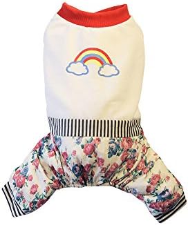 WaWa Winter Floral Pattern Cotton Pet Jumpsuit (Extra Large)