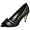 Delman Women's A-Lovely Peep Toe Pump,Black,8 M