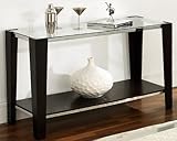 IMAGE OF Steve Silver Company Newman Tempered Glass-Top Sofa Table