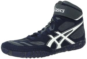 ASICS Men's Aggressor 2 Wrestling Shoe,Navy/White/Cement (9, Navy/White/Cement)