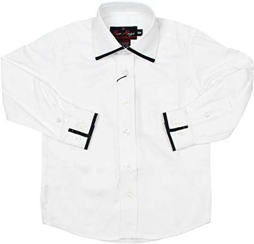 Ben Hugo Boys Long Sleeve Dress Shirt - 478 - Navy, 10