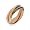 Three Tone Triple Roll Ring Size 5 (Sizes 5 6 7 8 9 10 Available)