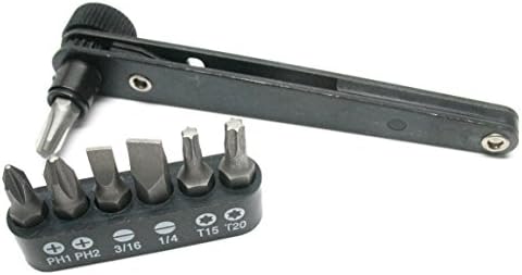 New 8 pc Piece Right Angle Offset Screwdriver Ratcheting Tool Set Hex Bit