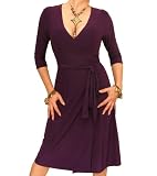 Blue Banana - Robe portefeuille violet moulante et élégante - Taille 38