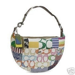 Coach Signature Hamptons Patchwork Hobo Clearance