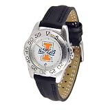 Illinois Fighting Illini NCAA Sport Ladies Watch (Leather Band)