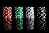 Wallmonkeys Peel and Stick Wall Decals - Jetons De Casino - Removable Graphic