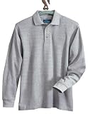 Premium Quality Men’s Industrialist Easy Care Long Sleeve Golf Sport Shirt – Heather Gray