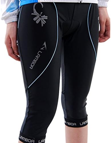 4ucycling Women's High elasticity 3/4 Cycling Knicker with professional pad
