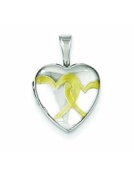 Genuine .925 Sterling Silver Gold-Plated Linked Hearts 12mm Heart Locket 1.3 Grams. 100% Satisfaction Guaranteed.