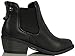 Soda Women's Chelsea Faux Leather Elastic Side Panel Ankle Boots Dress, Black, 6 M US