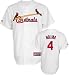 Yadier Molina Jersey: Adult 2010 Majestic Home White Replica #4 St. Louis Cardinals Jersey