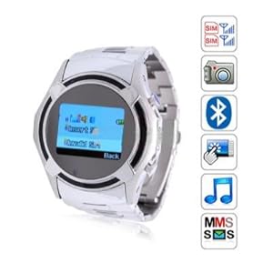 VIP Watch Cell Phone Mobile Dual Sim Dual Standby 2GB internal Memory Cam Black Ring