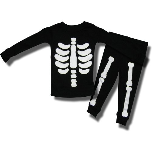Halloween Black Skeleton Pajamas for Infant Boys