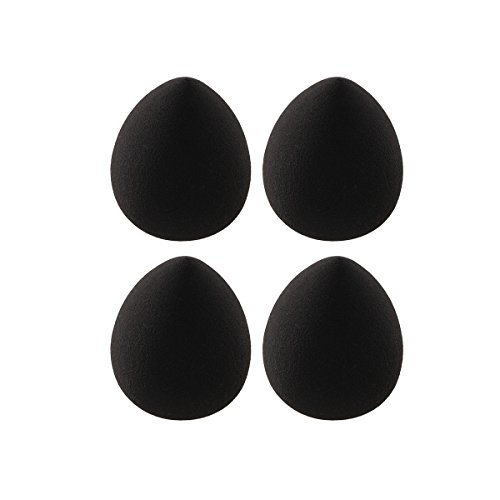 Party Queen Makeup Sponge Blender Set Black Latex Free 4Pcs Unique Sponges and 1 Mini Sponge