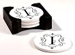Round Monogram Coaster I