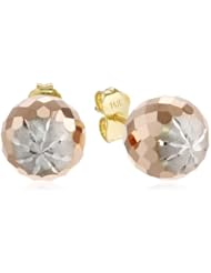 14k Rose Gold D-Cut Ball Studs