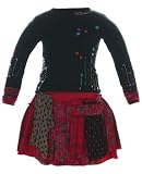 Catimini *Urban* Black Embroidered Top and Layered Skirt Set
