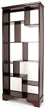 Unique Japanese Style Asian Furniture - 78 Asian Design Curio Display Shelf Unit Book Case - Extra Tall 6 and a Half Feet