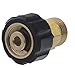 Erie Tools Pressure Washer Twist Connect M22M X M22F Solid Brass Coupling Adapter