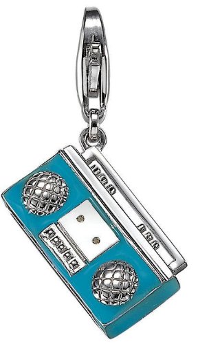 Esprit Damen-Charms radio 925 Sterlingsilber hellblauer Lack ESCH90959A000 Preisvergleich