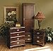 Quick Ship Casegoods - Lincoln Park Collection - Wood Veneer - 3-drawer bedside cabinet Lincoln Park Quick Ship Finish Options: Must specify which quick ship finish desired from Wild Cherry with Bow hardware or Walnut with Tapestry brushed nickel.