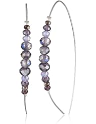 Kenneth Cole New York "Shards" Faceted Bead Linear Pull Thru Drop Earrings