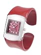 Geneva Platinum Red Band Bangle Watch