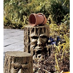 Steve the medieval treestump statue home yard sculpture