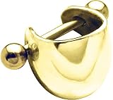 SOLID 14K Yellow Gold SOLID WIDE BAND Ear Cuff - Cartilage Piercing Earring Helix