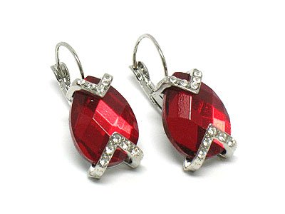 Click here to buy Red Ruby Tear Drop Glass Crystal Deco Earring Jewelry.