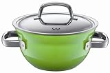 Silit 2-1/2-Quart Cook N Serve with Lid, Lemon Green