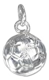 STERLING SILVER HIGH POLISH THREE DIMENSIONAL SOCCER BALL CHARM