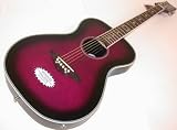 Daisy Rock Pixie Acoustic-Electric Guitar, Plum Purple Burst