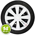 4 Radkappen Radzierblenden RS-T White 14"Zoll
