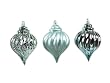 Club Pack of 12 Richest Winter Teal Glass Teardrop Christmas Ornaments 6"