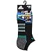 adidas Men's Climalite® II No Show Sock (2-Pair), Black/Eqt Green/Black - Onix Marl, Large, (Shoe Size 6-12)
