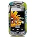 Crystal Hard Rubberized RETRO case Cover with GREEN FLOWERS Design Sleeve for Samsung M900 Moment Sprint + Belt Clip [WCC156]