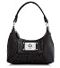 G by GUESS Royal G Top Zip Hobo Handbag, BLACK