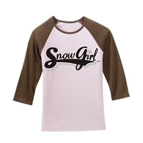 Snowgirl - 3 4 Shirt Snowmobile Snowboarding Shirt by SnowGirl