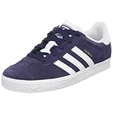 adidas Originals Gazelle Sneaker (Little Kid/Big Kid),Marine/White/Metallic Gold,1.5 M US Little Kid