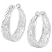 Sterling Silver Filigree Hoop Earrings