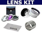 37mm 2.0X Telephoto Lens + 0.5X Wide Angle Lens + 3 Pieces Filter Kit + Tube Adapter For Sony S70 S75 S85 telephoto lens