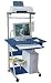 Mobile Computer Desk with Semi-Recessed Monitor Platform - HR-RS-8507-GG